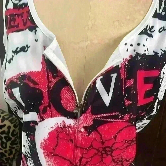 Women's Cycling Top, Blk/Wht. Size XXXL - Picture 3 of 9